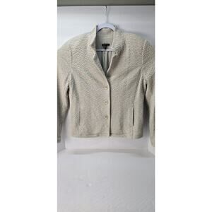 Eileen Fisher Cream Textured Jacket